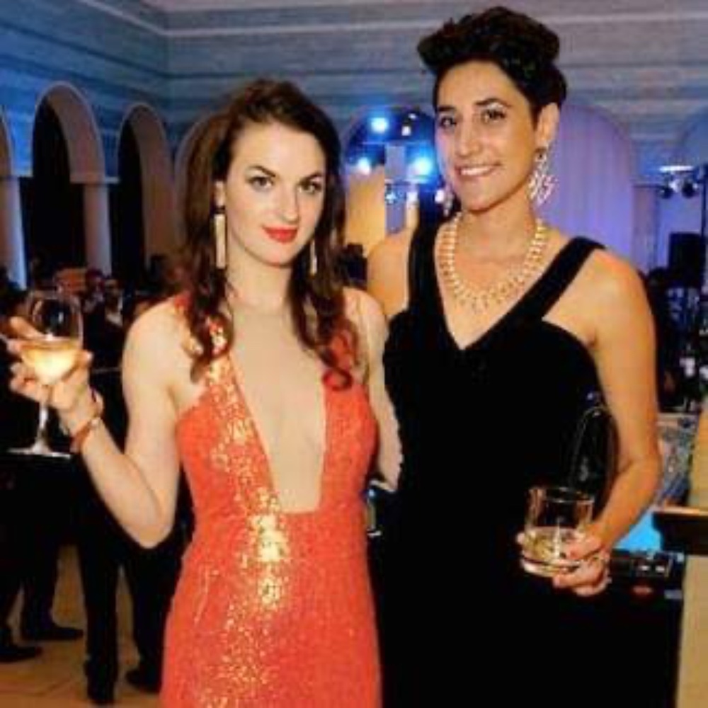 Formal black tie sequined gown in coral - Picture 5 of 6